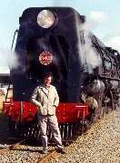 Bret gets his photo taken with Callisto and all I get is this ol' steam engine