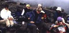 Climbers in the Mist