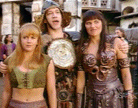 Gabrielle and Xena plan their escape during Joxer's song
