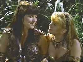 Moments before Xena falls for the 'pull my finger' gag.